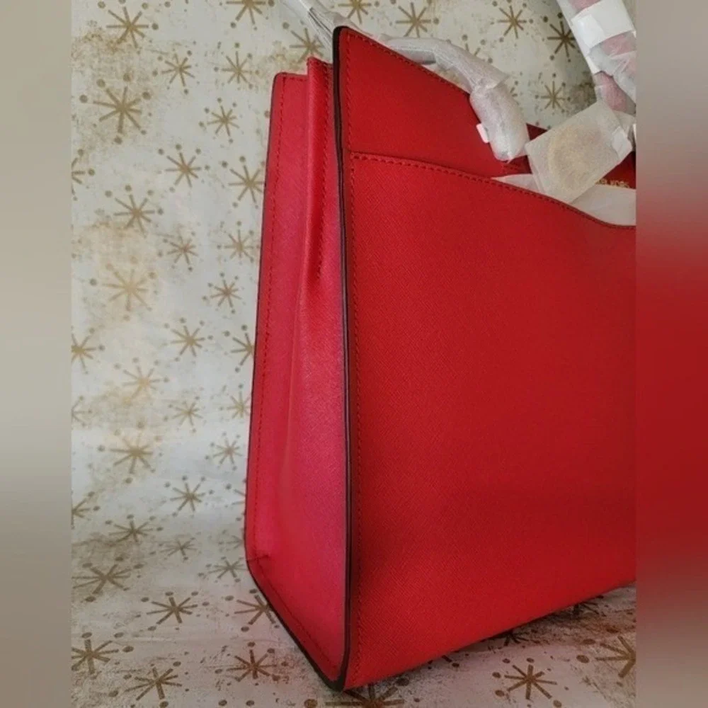 Michael Kors Red Tote‎ Bag with Structured Design - Picture 7 of 16